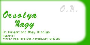 orsolya magy business card